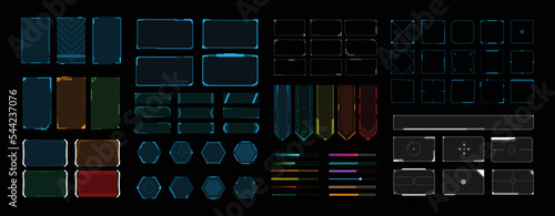 Vector hud elements set for futuristic user interface