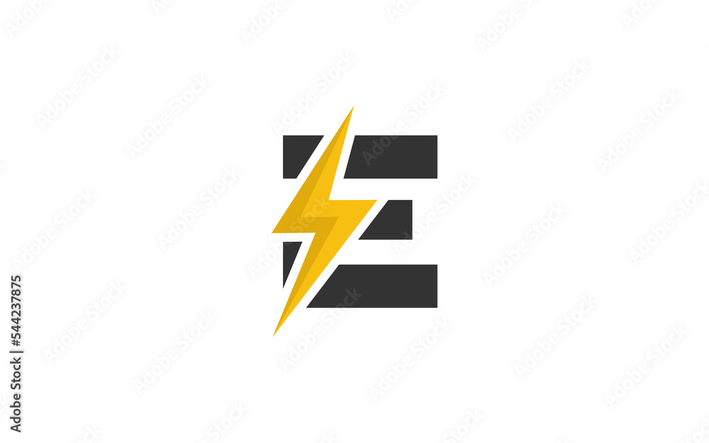 E logo energy vector for identity company. initial letter volt template vector illustration for your brand. E logo energy vector for identity company. initial letter volt template vector illustration for your brand.