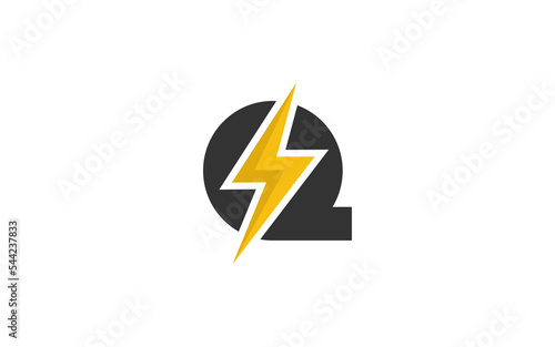 Q logo energy vector for identity company. initial letter volt template vector illustration for your brand.