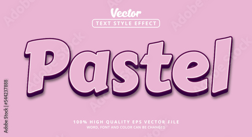 Editable text effect, Pastel text with layered style and color pastel style modern style