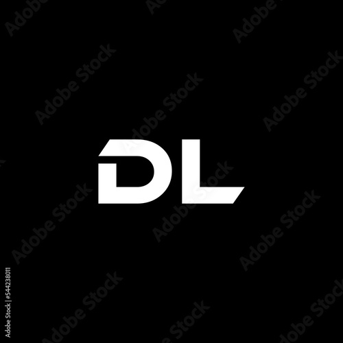 DL letter logo design with black background in illustrator, vector logo modern alphabet font overlap style. calligraphy designs for logo, Poster, Invitation, etc.