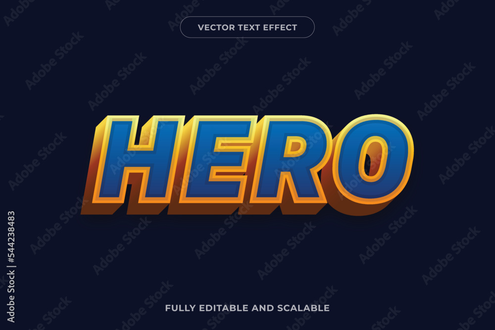 Editable text effect green hero 