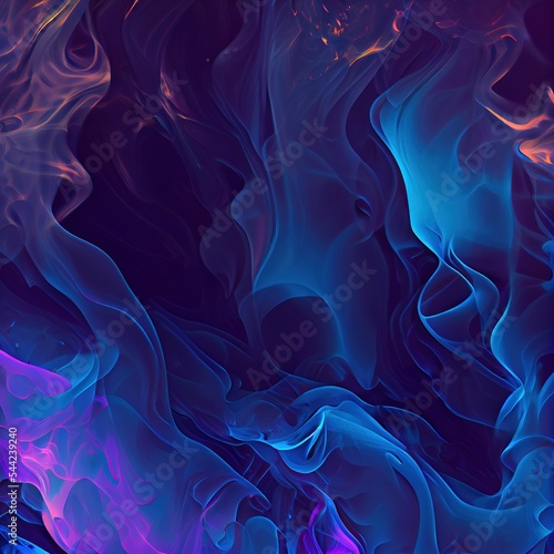 Purple and blue violet burning plasma fire - flowing flames background