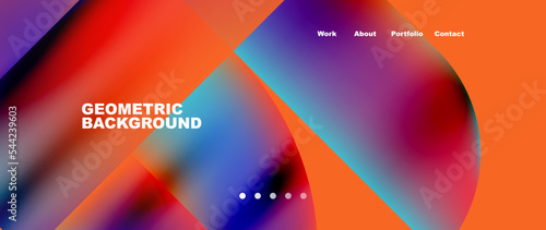 Minimal geometric abstract background. Circle and line design. Trendy techno business template for wallpaper, banner, background or landing