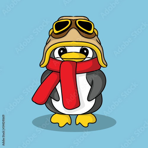 artwork illustration and t shirt design penguin character