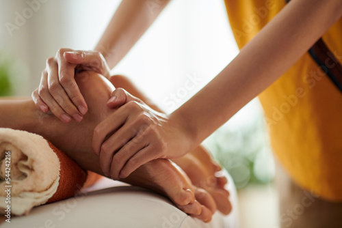 Woman Receiving Feet Massage