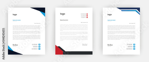 Professional creative letterhead template design 