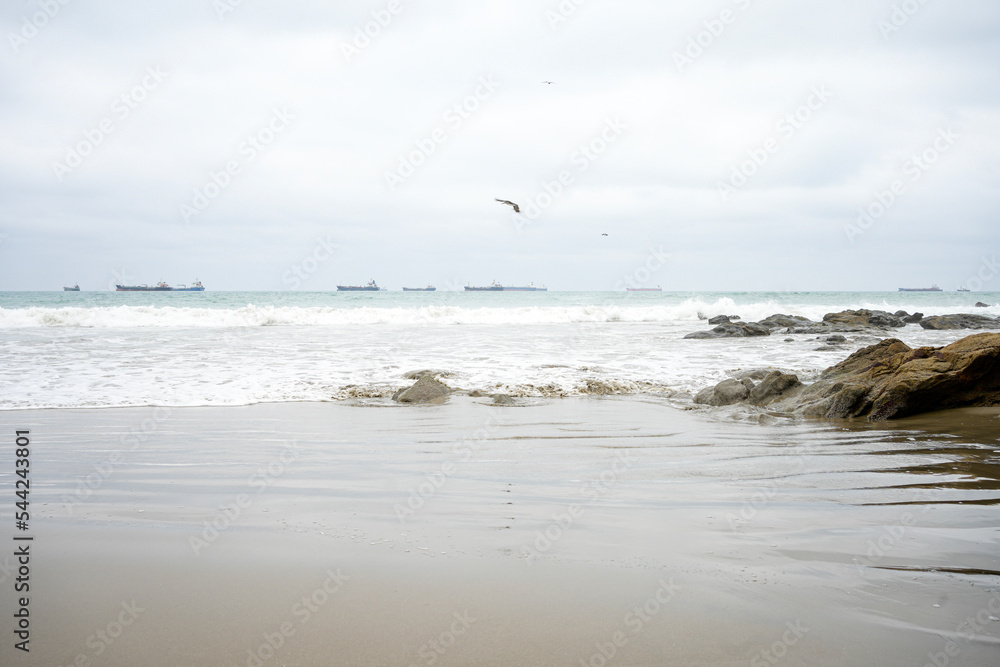 waves on the beach