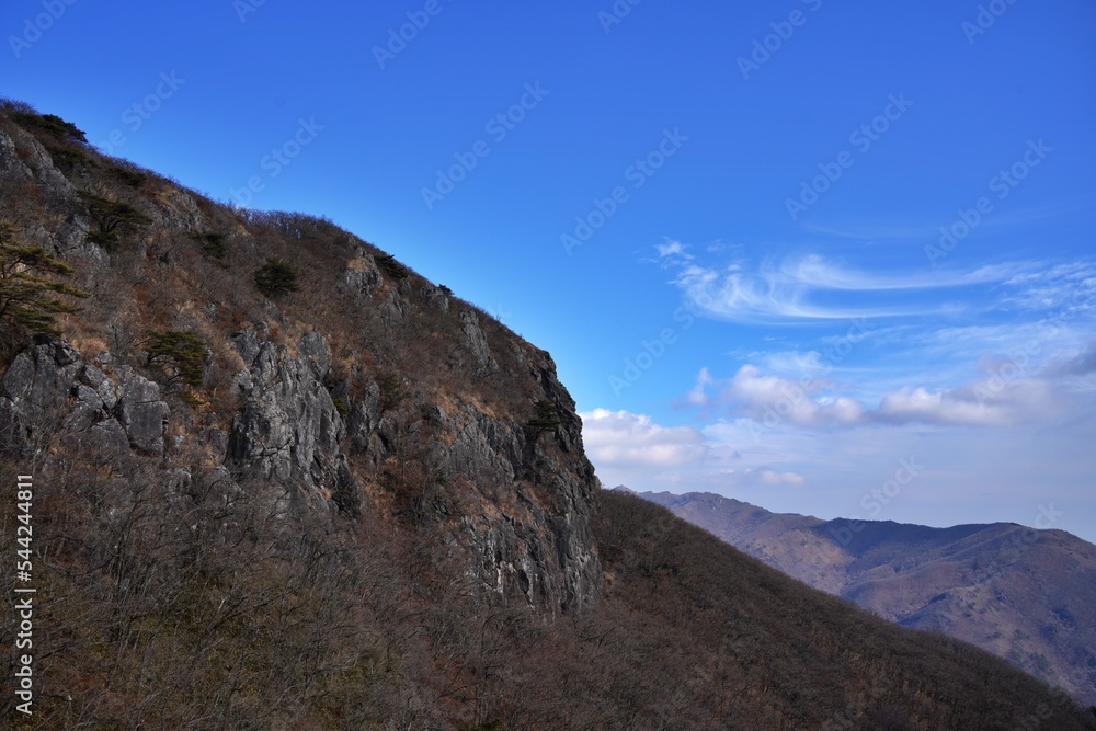 Munmun Mountain and winter landscape in Korea