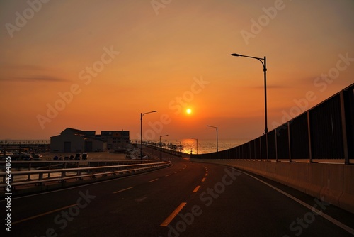 Sunset scenery of Yeongjongdo Island in Incheon  South Korea