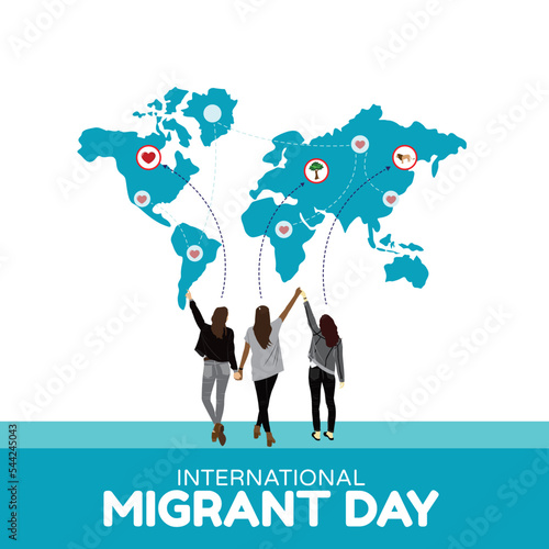 international migrant day illustration vector design