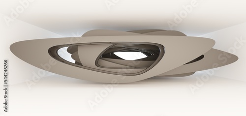Obraz na płótnie Luxury parametric abstract architectural minimalistic background. Contemporary showroom. Modern black exhibition tunnel. Empty gallery. Stand, table. Interior backlight. 3D illustration and rendering. w salonie