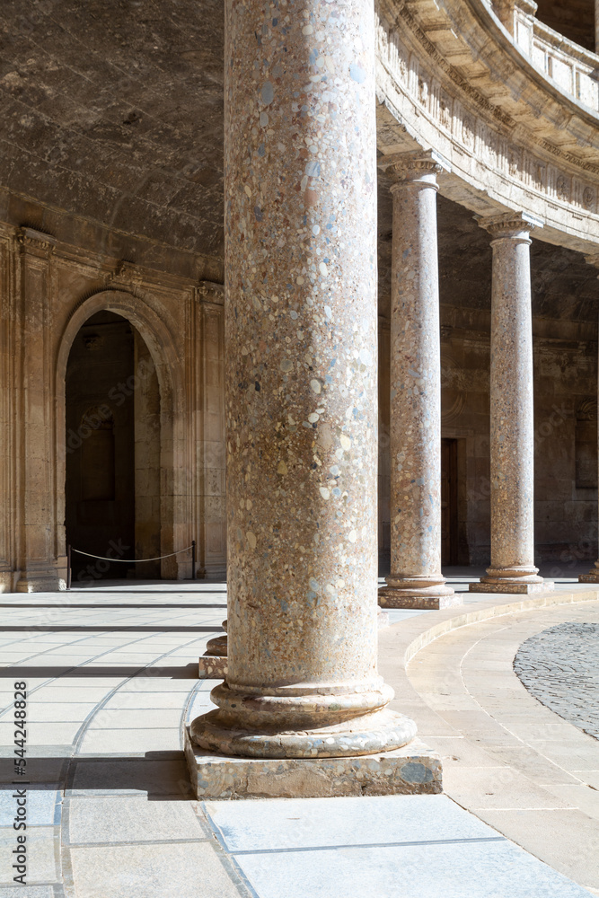 Classical Colonnade with Copy Space for Text of Graphics