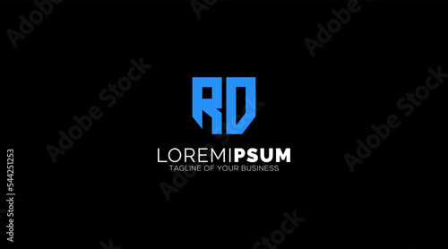 RD, DR, R, D Letters Logo design Abstract Monogram vector