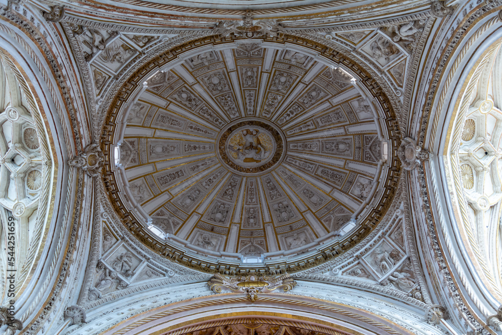 Impressive fresco on top of a dome in a church