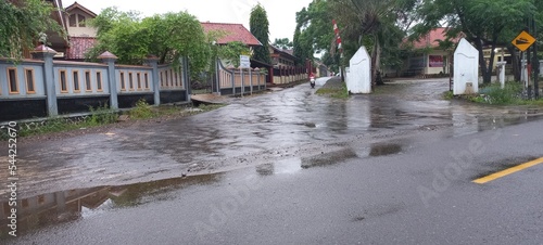 muddy road after rain