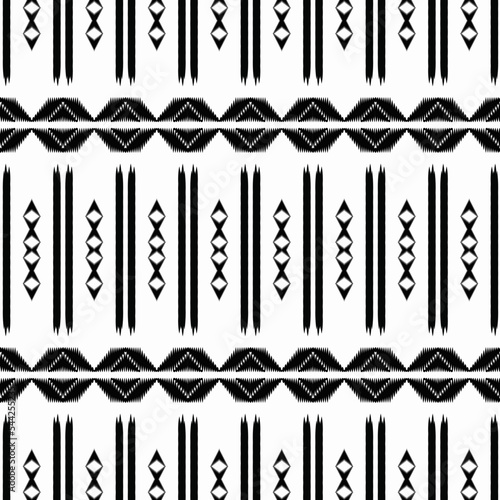 Motif ikat triangle batik textile seamless pattern digital vector design for Print saree Kurti Borneo Fabric border brush symbols swatches party wear