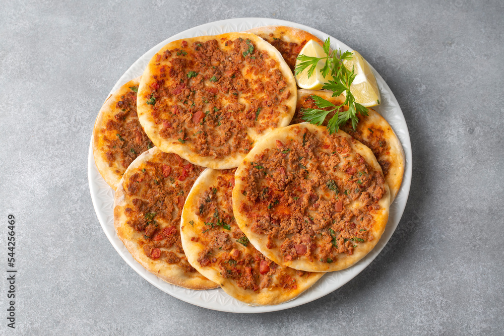 Turkish Food Findik Lahmacun -Mini Pizza Turkish Food Findik Lahmacun -Mini Pizza