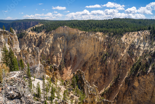 Scenic view of the Grand Canyon of Yellowstone, Wyoming.