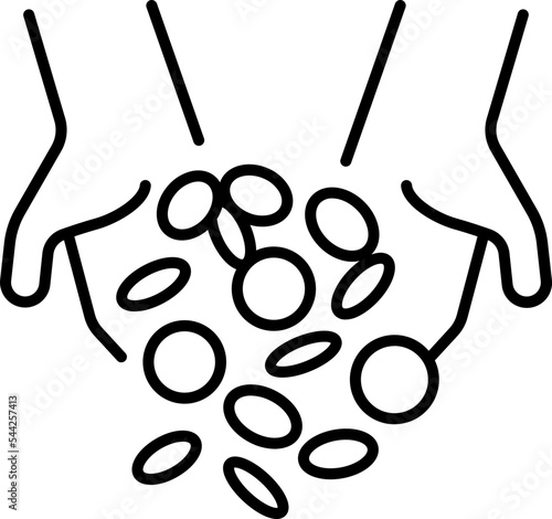 Photography Simple money icon on transparent background