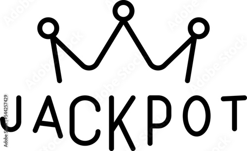 Photography Simple jackpot icon on transparent background