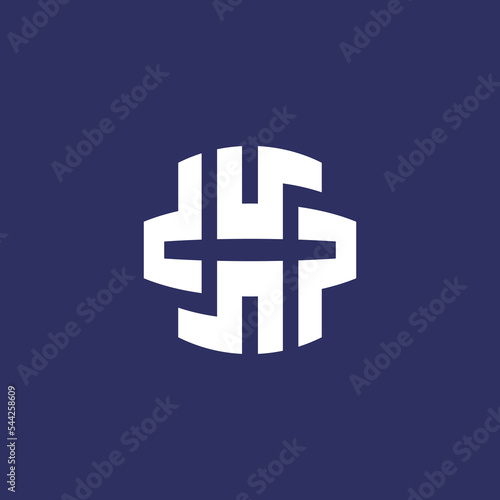 modern letter H and P logo