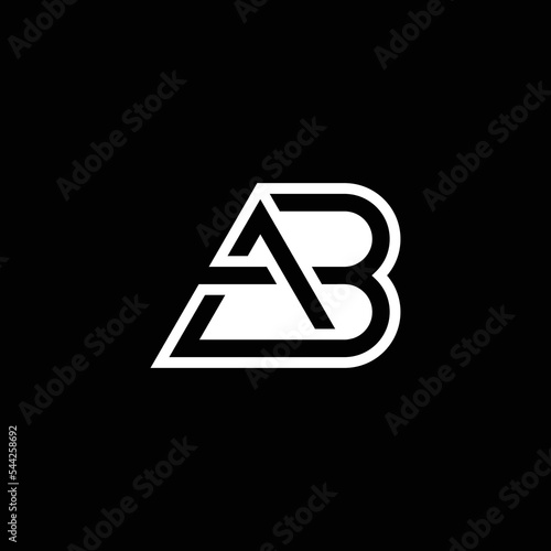 modern AB or BA lettermark logo.