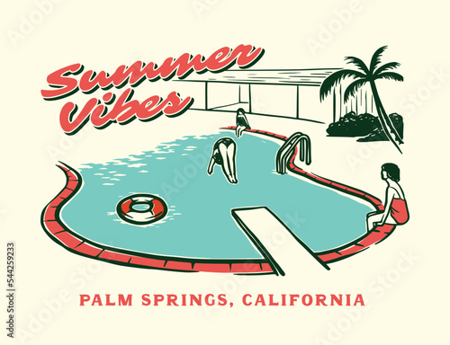 vintage summer paradise vacation graphics for posters t-shirts and stickers