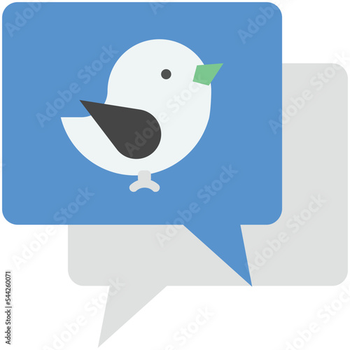 Tweet Flat Illustration