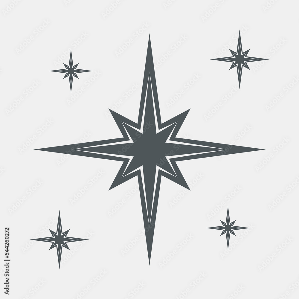Star north quality vector illustration cut Star north quality vector illustration cut
