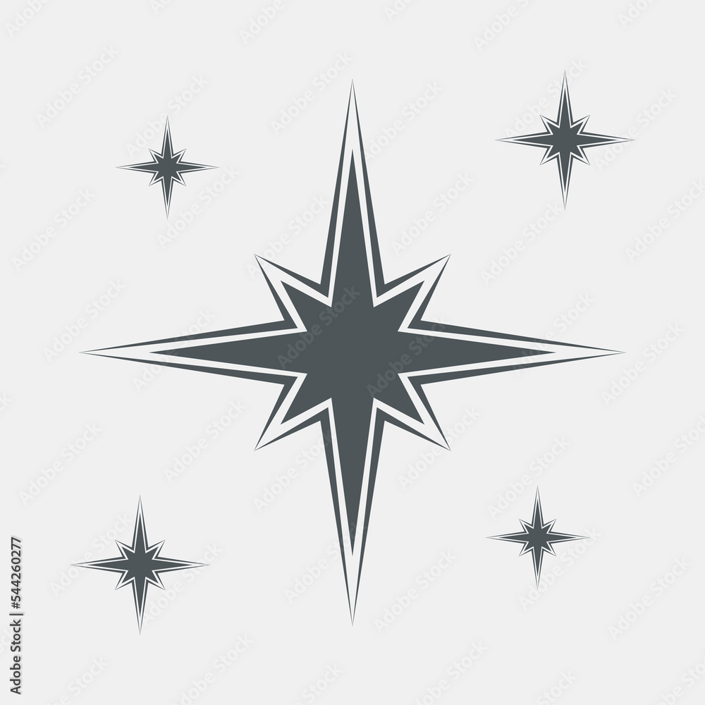 Star north quality vector illustration cut Star north quality vector illustration cut