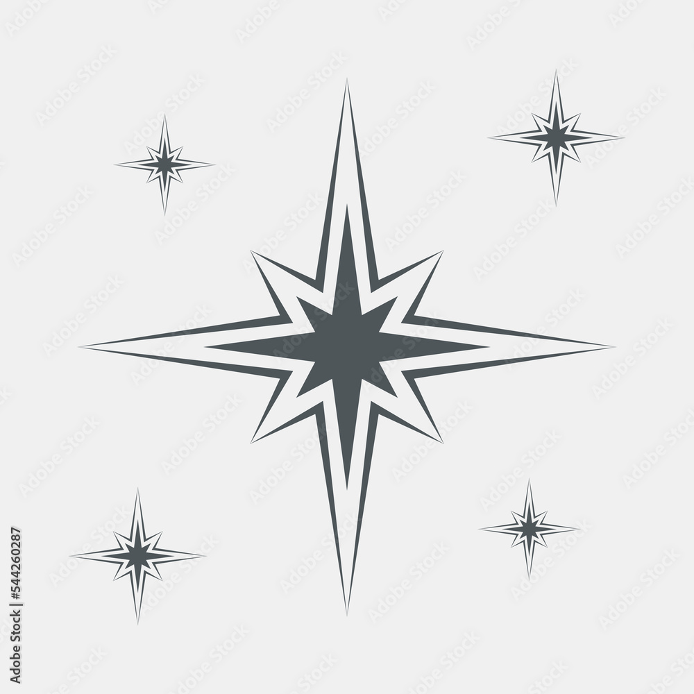 Star north quality vector illustration cut Star north quality vector illustration cut