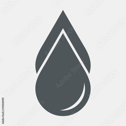 Water drops droplet raindrops oil blood icon illustration cut