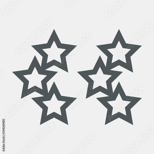 Star Classic rating icon web quality vector illustration cut