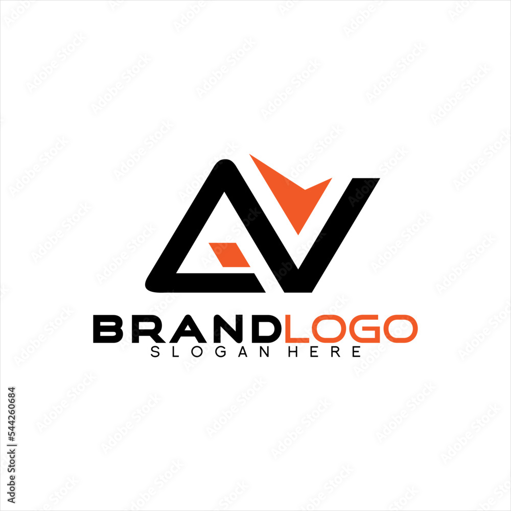 Letter A and V . vector logo design Letter A and V . vector logo design