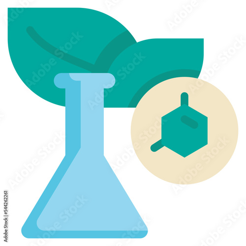 extract nature organic science flat style icon