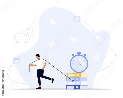 Deadline concept illustration. Suitable for landing page, ui, web, App intro card,  editorial, flyer, and banner.