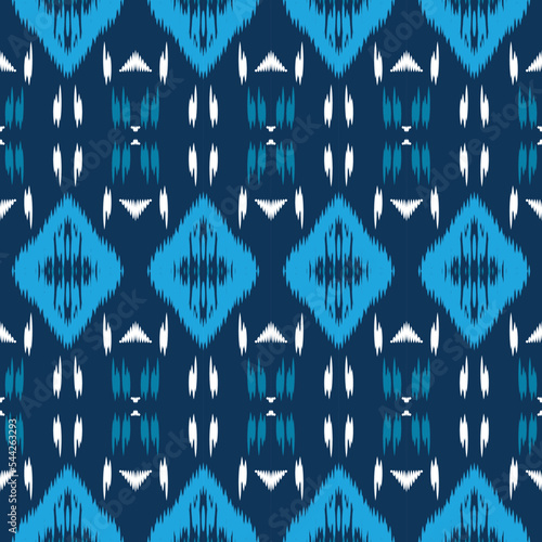 Ethnic ikat prints batik textile seamless pattern digital vector design for Print saree Kurti Borneo Fabric border brush symbols swatches stylish