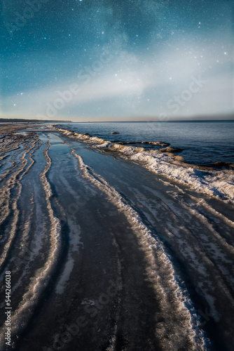 beach in winter photo