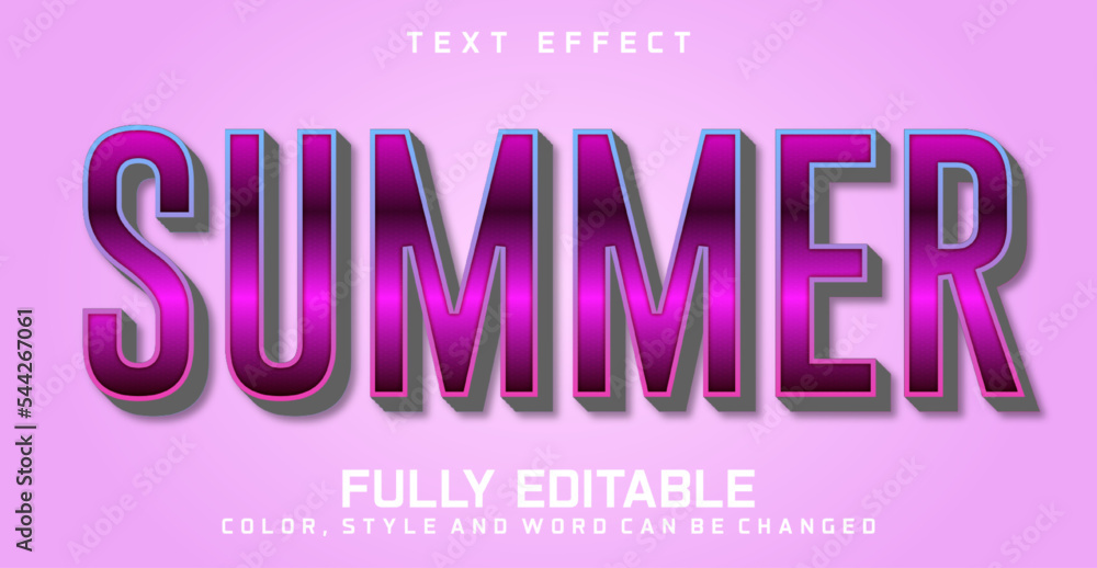 Editable Summer text style effect