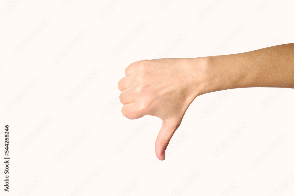 Woman hand gesture isolated on white background Woman hand gesture isolated on white background