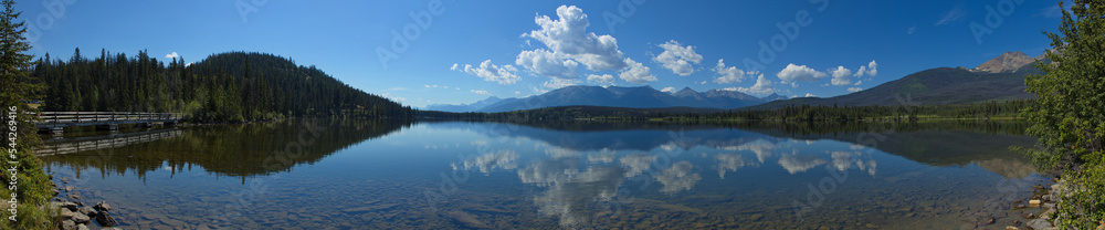 View of Pyramid Lake from Pyramid Island in Jasper National Park,Alberta,Canada,North America
View of Pyramid Lake from Pyramid Island in Jasper National Park,Alberta,Canada,North America