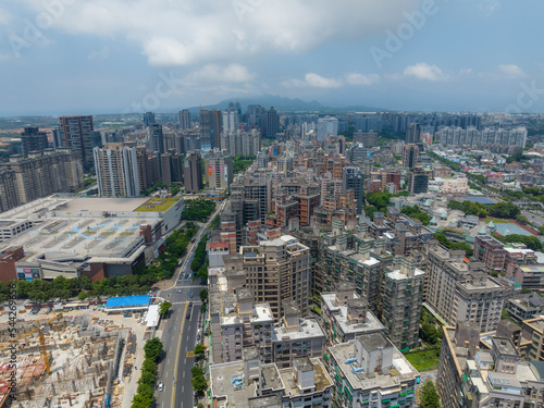 Aerial view of Taiwan residential district © leungchopan