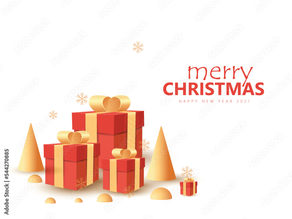 Merry Christmas Poster, Sale Banner Template, With Typography, smiley face
