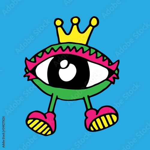 cartoon alien of singe eye