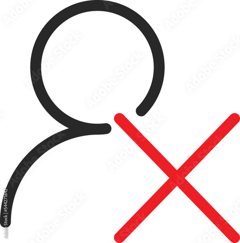 Person Rejected  Vector Icon which is suitable for commercial work and easily modify or edit it
