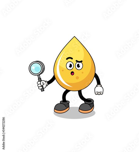 Mascot of honey drop searching