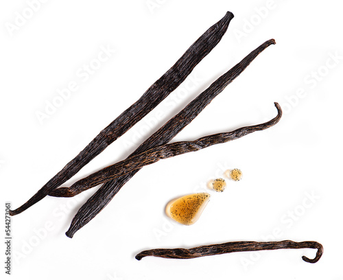 Foto vanilla pods and vanilla extract