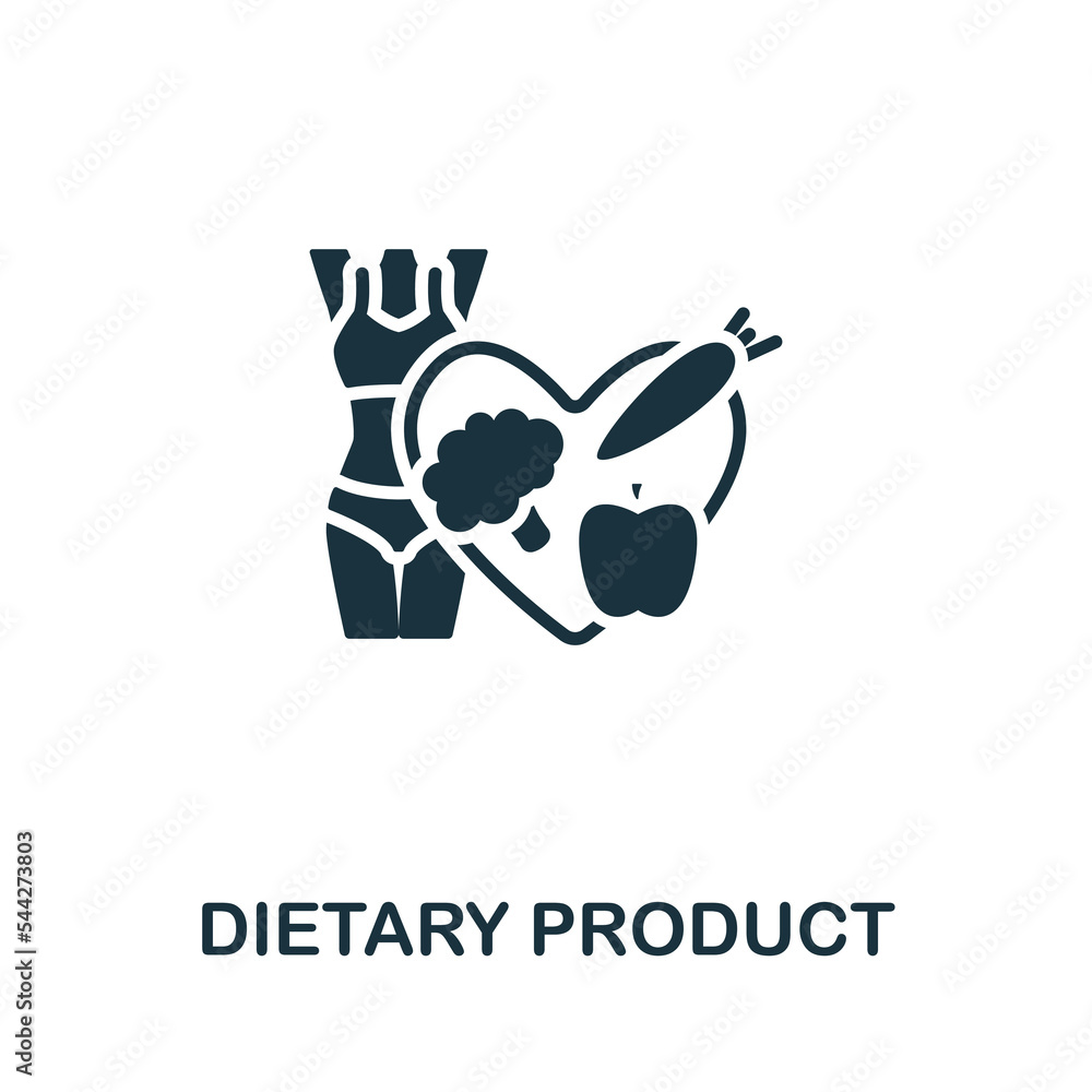 Fototapeta premium Dietary Product icon. Monochrome simple Detox Diet icon for templates, web design and infographics