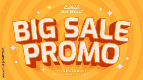 Super promo for big sale typography premium editable text effect